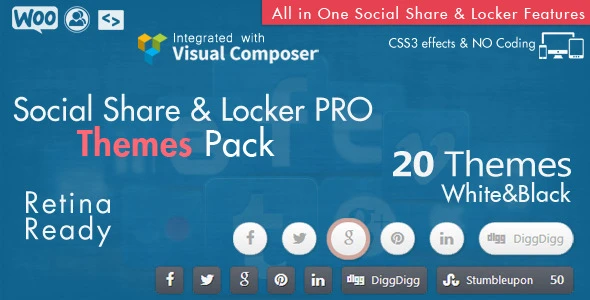 Social Share & Locker Pro Pack (W&B)